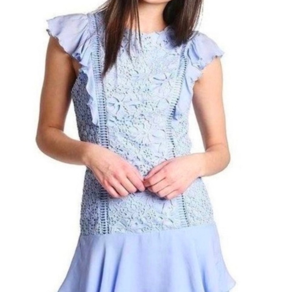 Parker Bennet Crochet Lace Mini Dress